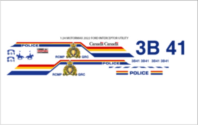 Royal Canadian Mounted Police RCMP - Waterslide decals for 2022 Ford ...